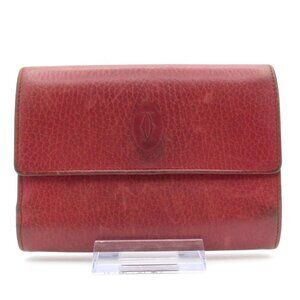 Cartier Must Line - Bordeaux Leather Trifold Wallet
